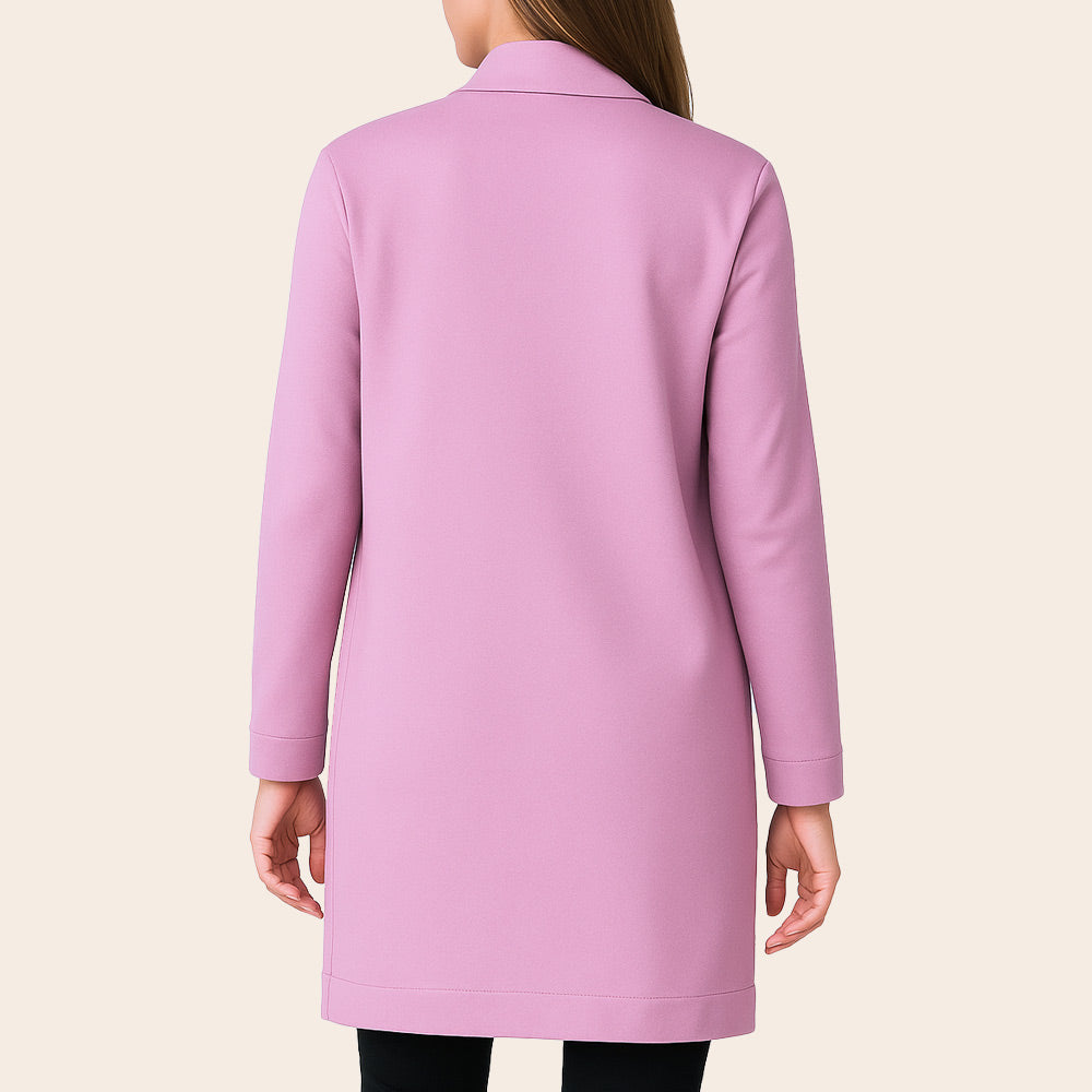 Women's Double Knit Shawl Collar Half Coat (CVSS-7|1663)