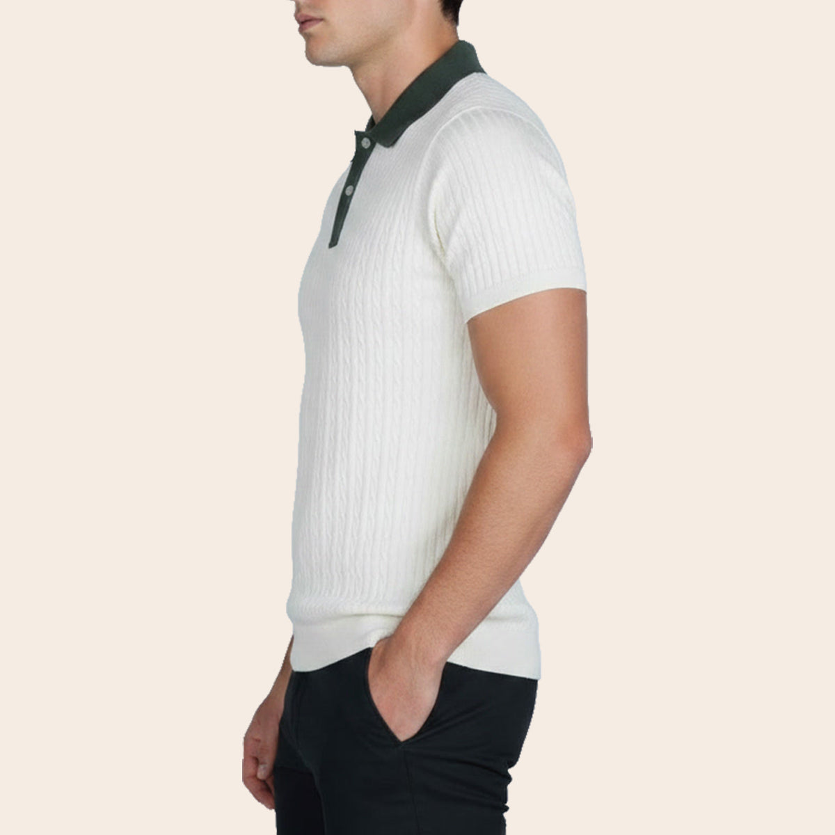 Men's Classic Lounge Polo Shirt (ECRU-26/2-CTSL-25|SKT/PLO)