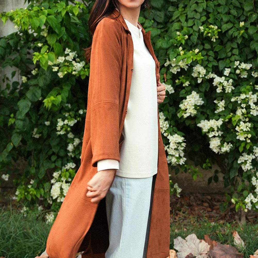 Women's Veloura Long Coat (ORGSUD-1|1815)