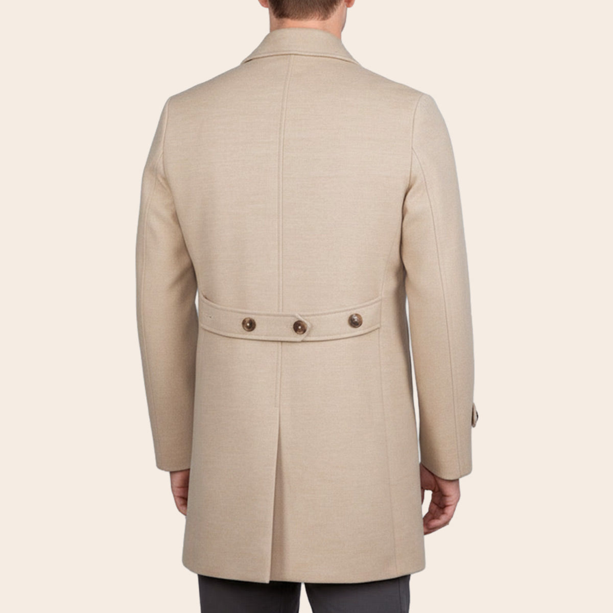 Men's Wool Blend Half Coat (LBL-31|MCT)