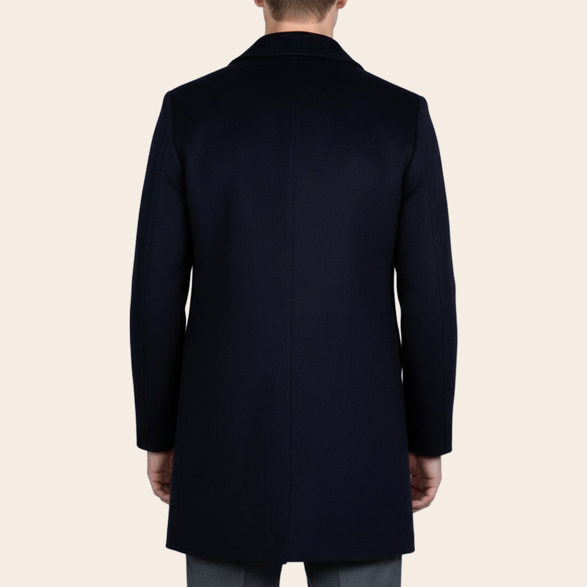 Men's Wool Blend Half Coat (LBL-35|CLR)