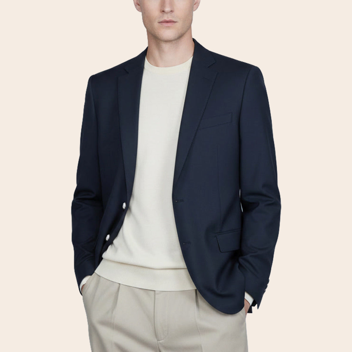 Men's Wool Rich Blend Blazer (STR-86|TLF18)