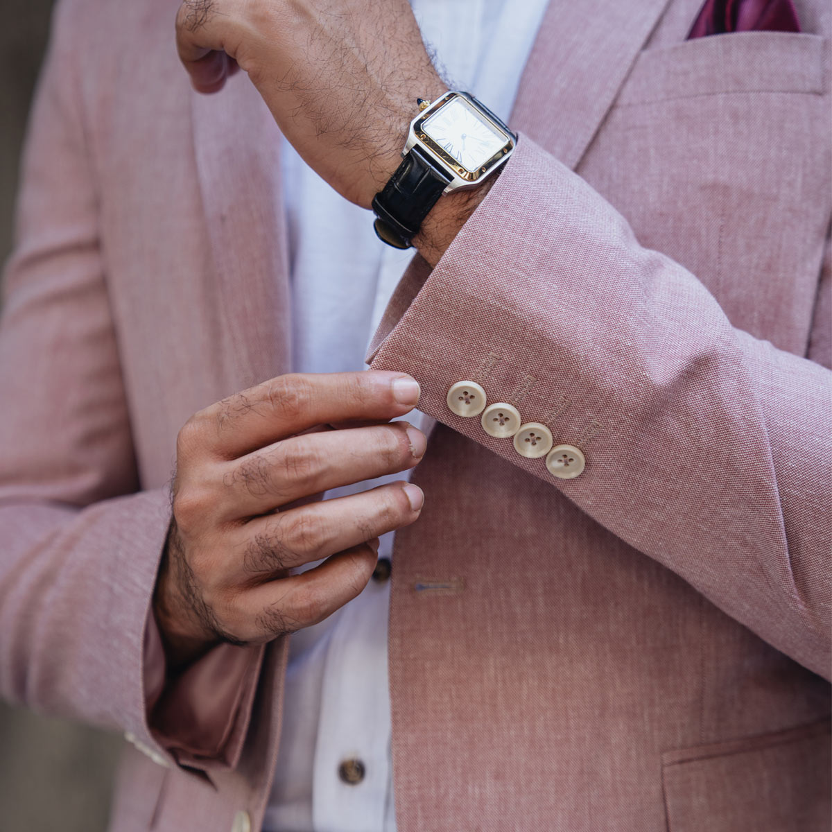 Men's Linen Quintessence Jacket (LINCQT-46|HJI/DCN)