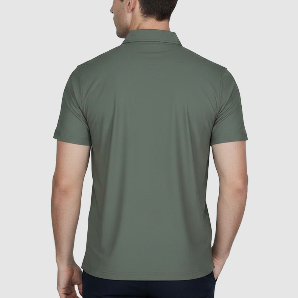 Aether Crisp Sporty Performance Polo (ATJRSC-5|PKT/HSQ)