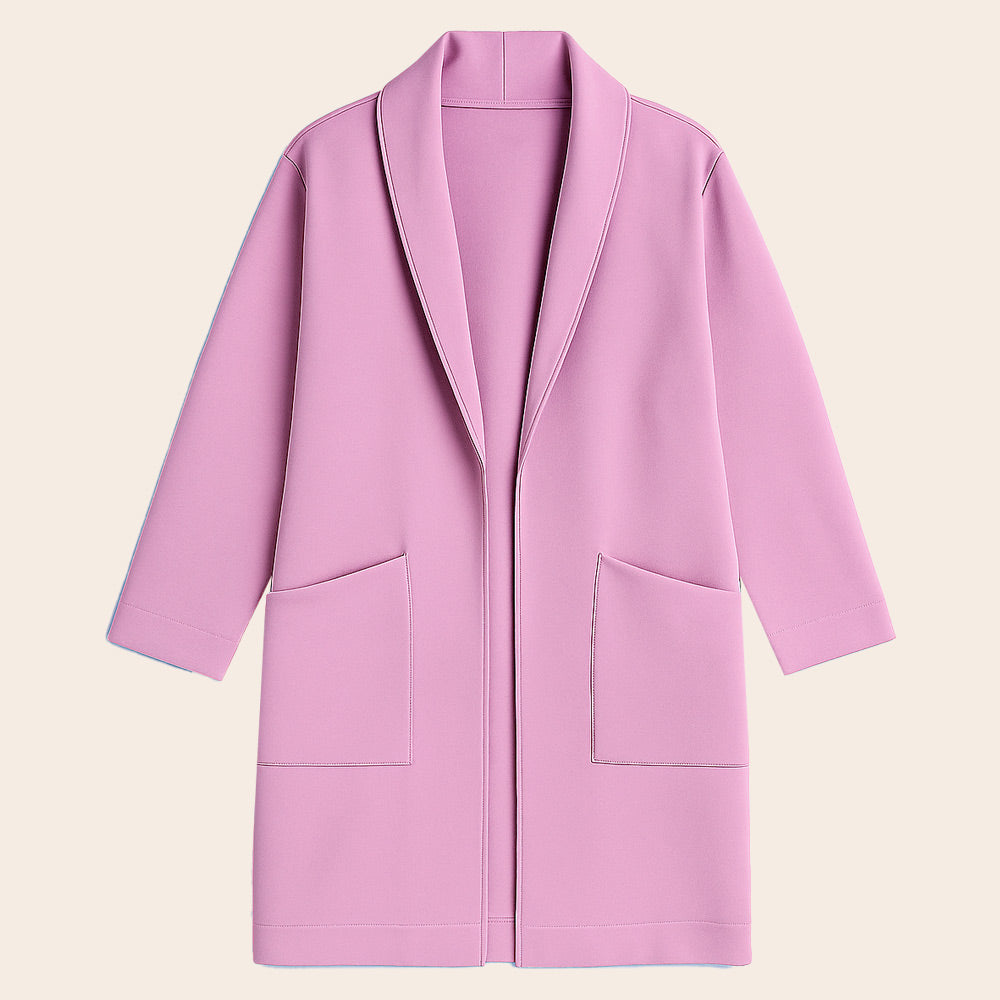 Women's Double Knit Shawl Collar Half Coat (CVSS-7|1663)