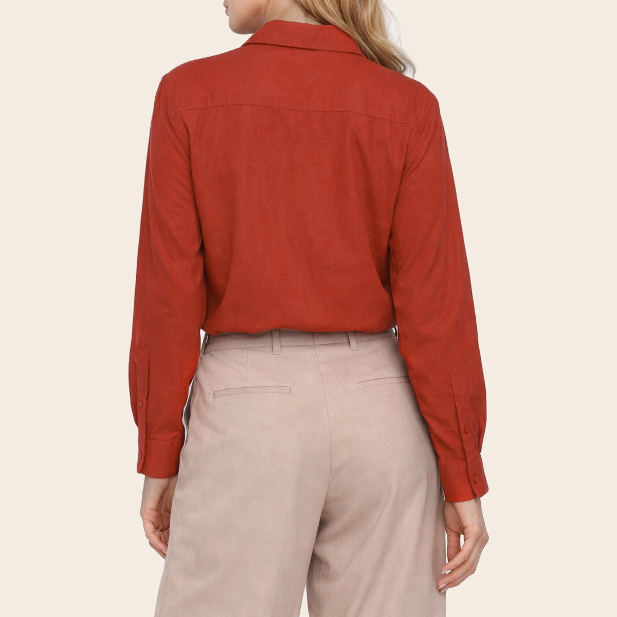 Women's Linen Blend Top (CLIN-11|U2609/EMB)