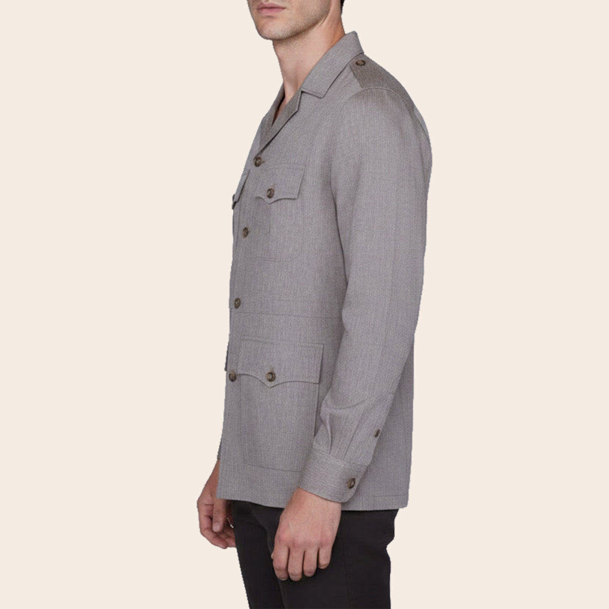 Men's Linen Flex Bush Coat (LINCFX-30|BCT/DSG)
