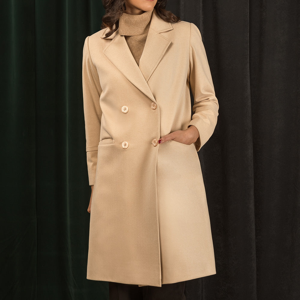 【NECESSARY】美品 HALF BUTTON COAT Women's Microfiber Half Coat (KNP-38|1102)