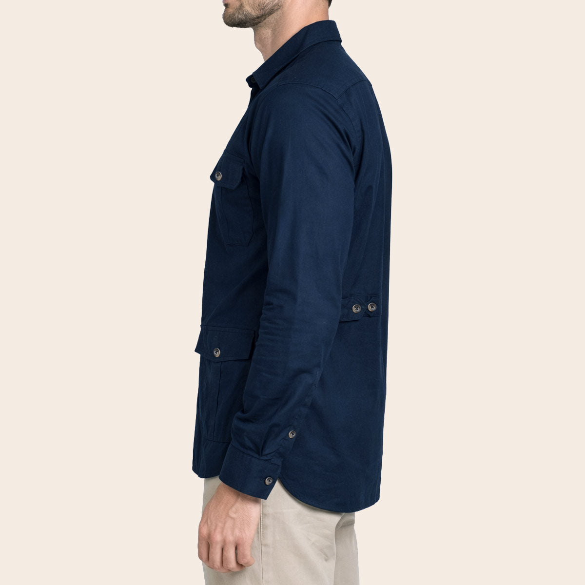 Men's Linen Blend Bush Coat (CLIN-12|FSL/REG)