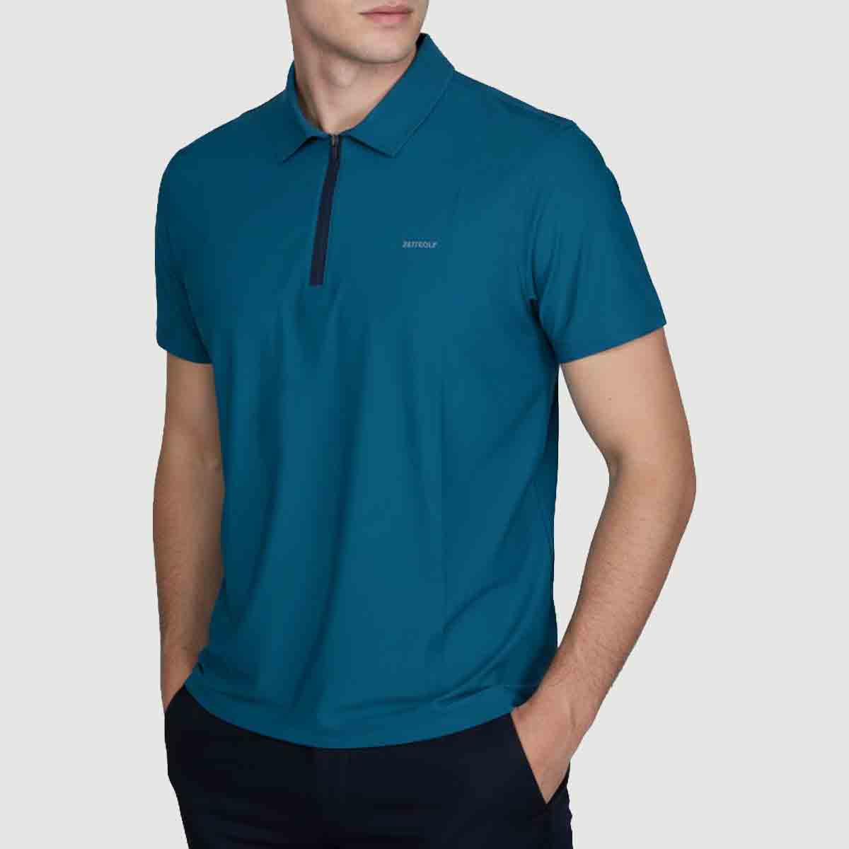 Aether Crisp Sporty Performance Polo (ATJRSC-4|PKT/HSQ)