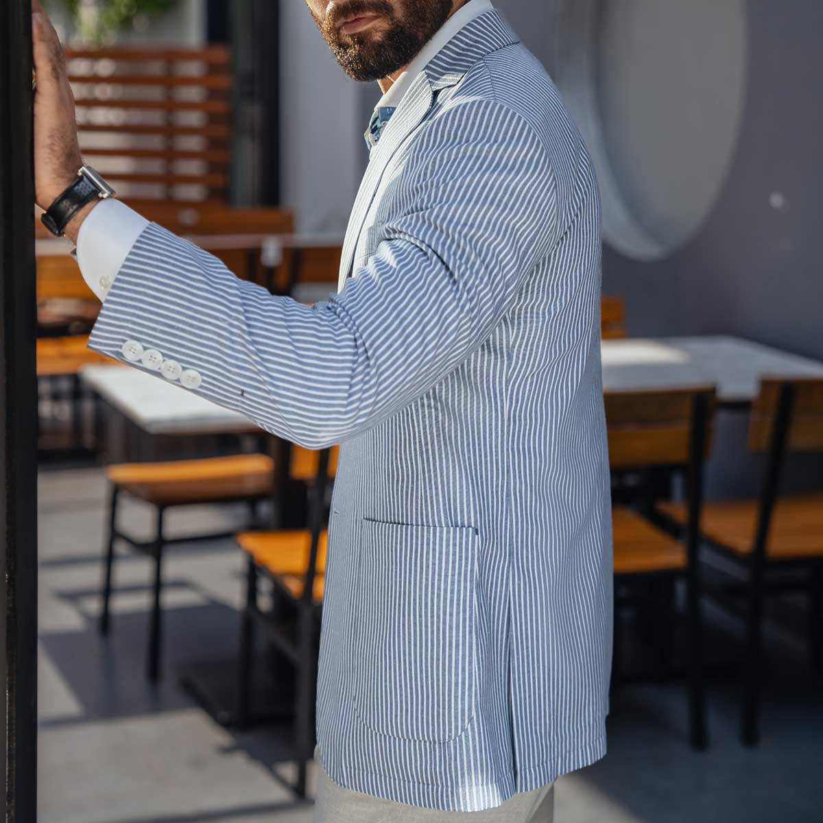 Men's Pure Linen Jacket (LINC-64|TLF18)