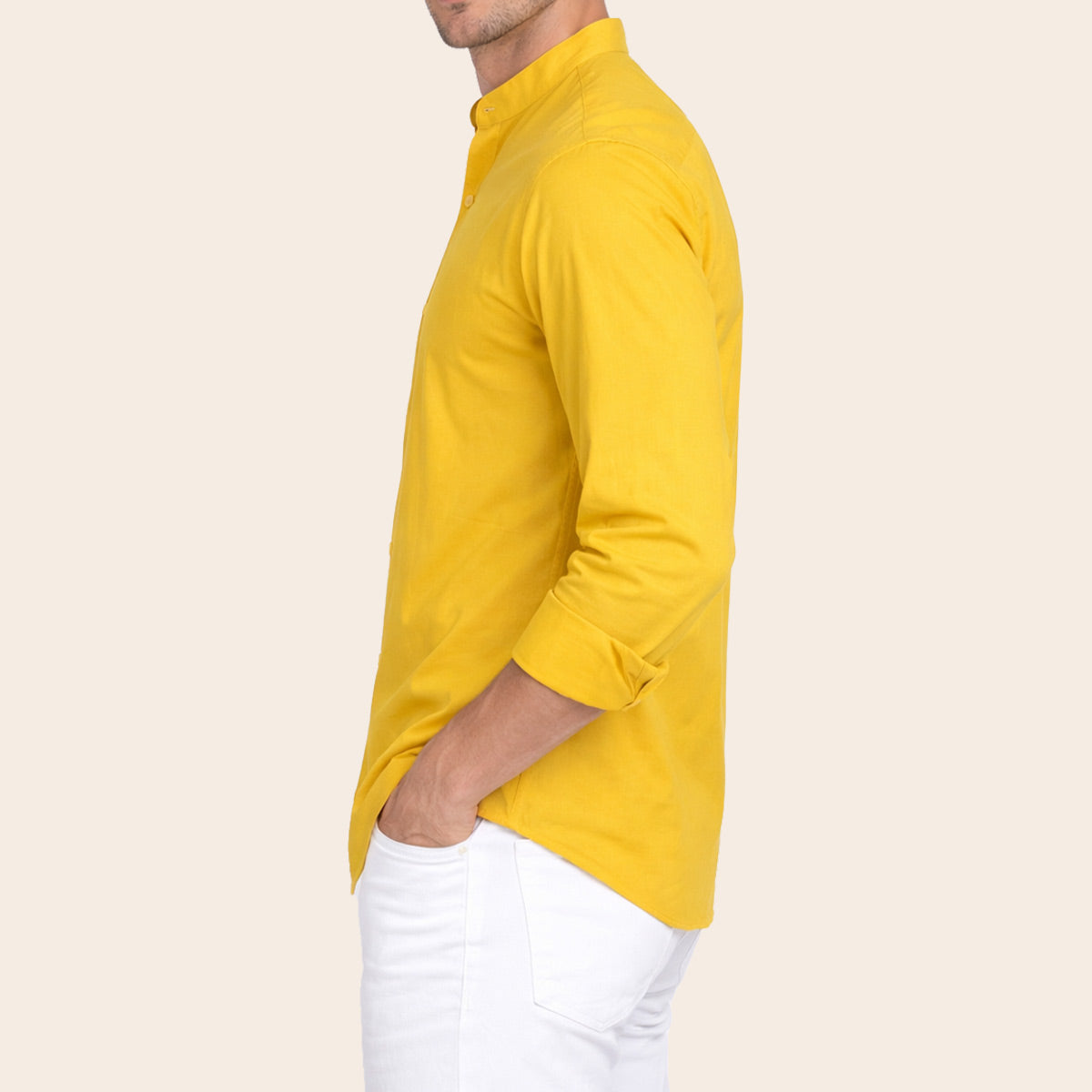 Men's Cotton Polyester Elastane Shirt (PKPCG-12|BND/SB1)