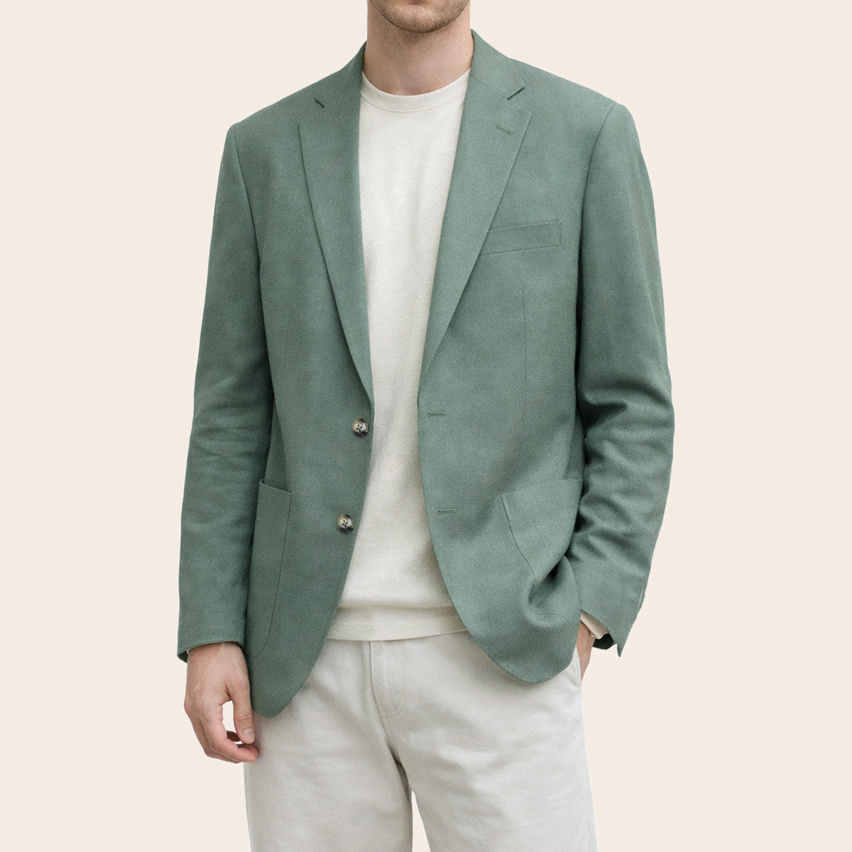 Men's Linen Blend Jacket (CLIN-3|TLF18)