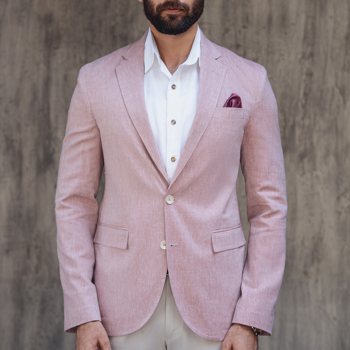 Men's Linen Quintessence Jacket (LINCQT-46|HJI/DCN)