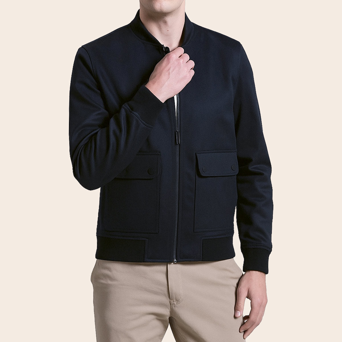 Men's Bomber Jacket (CTN-739|BRT/ORG)