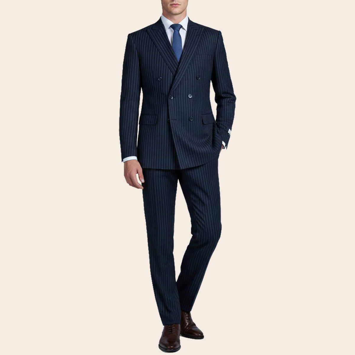 Men's Linen Flex Suit (LINCFX-50|TLF18/DB)