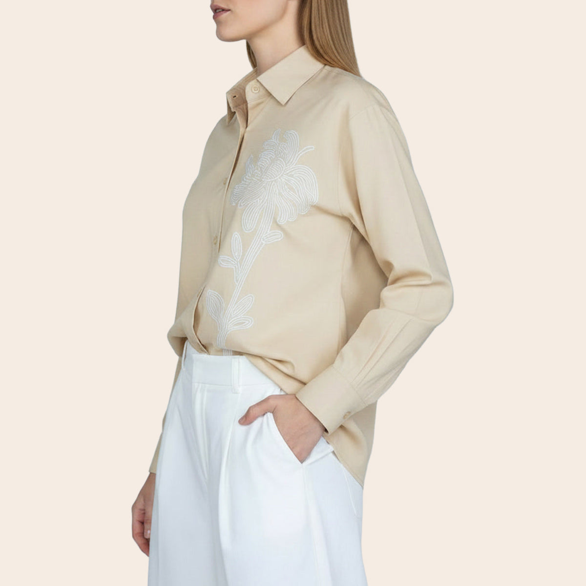 Women's Linen Lux Top (LINCLX-53|1760/EMB)