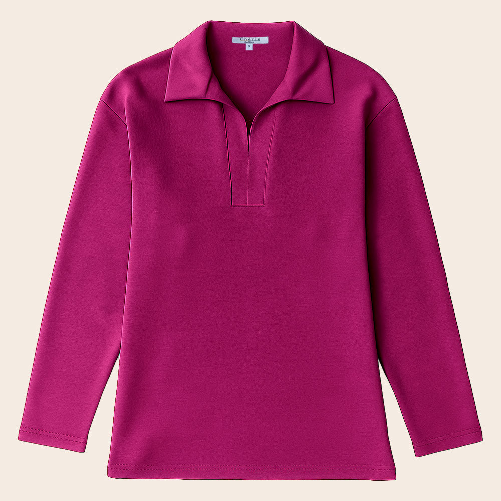 Women's Double Knit Collar Sweatshirt (CIL-3|U3551)