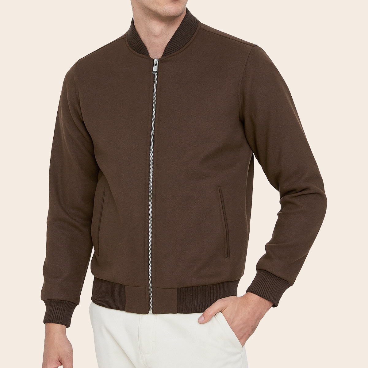Men's Bomber Jacket (KNT-102|BR3)