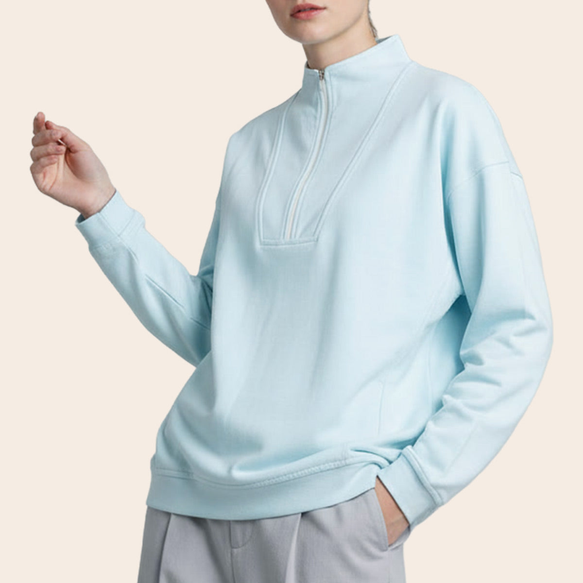 Women's Lyocell Lyocot Longline Sweatshirt (JRCSS-10|U3467)