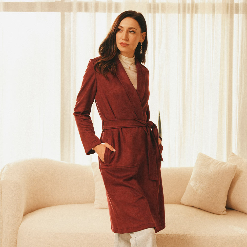 Women's Veloura Belted Half Coat (ORGSUD-5|1816)