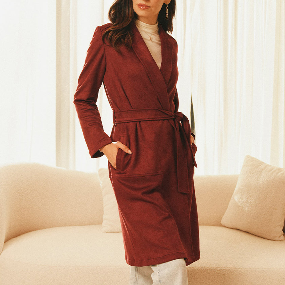 Women's Veloura Belted Half Coat (ORGSUD-5|1816)