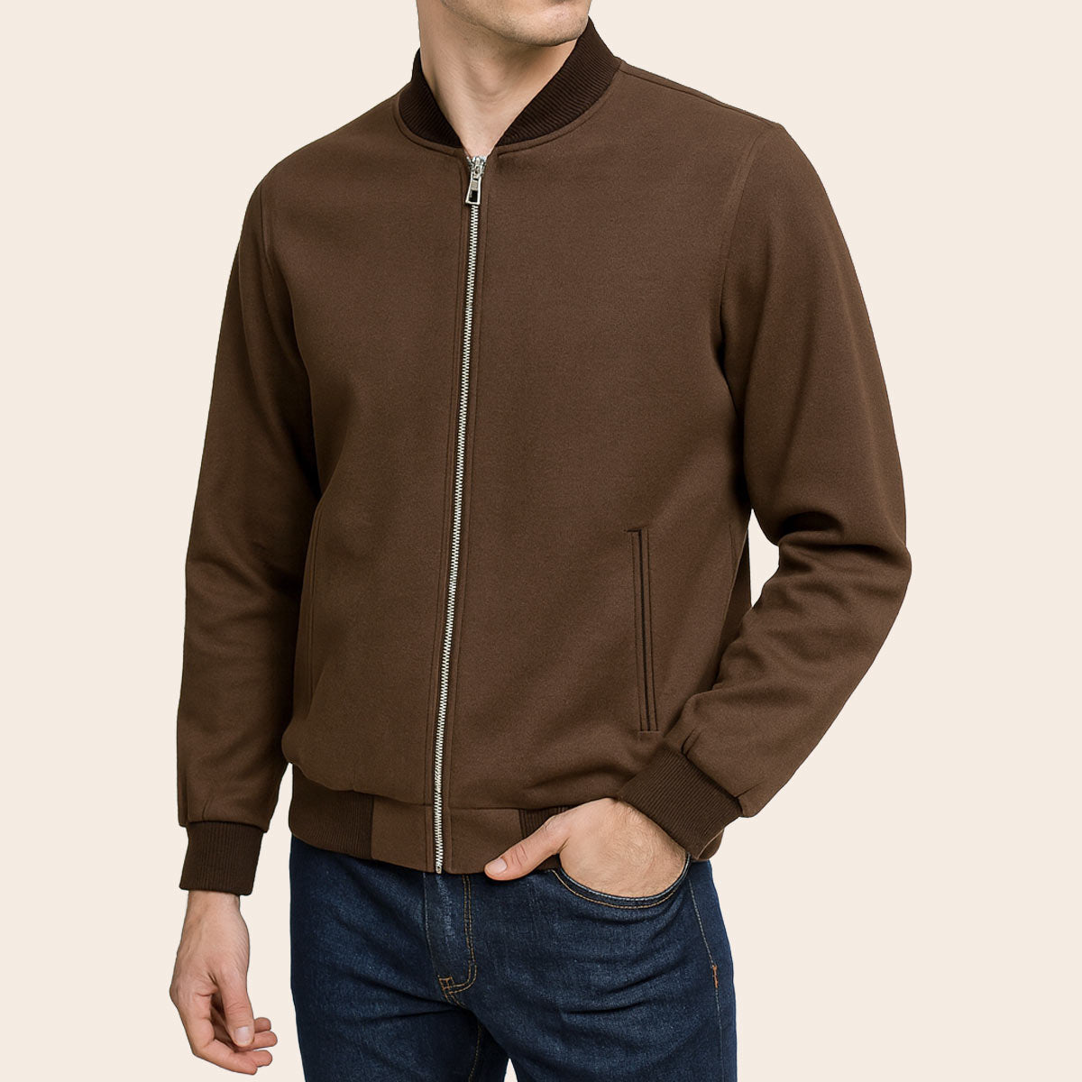 Men's Bomber Jacket (KNT-103|BR3)