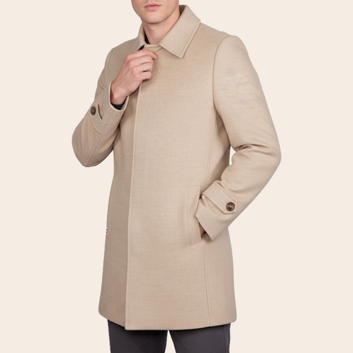 Men's Wool Blend Half Coat (LBL-31|MCT)