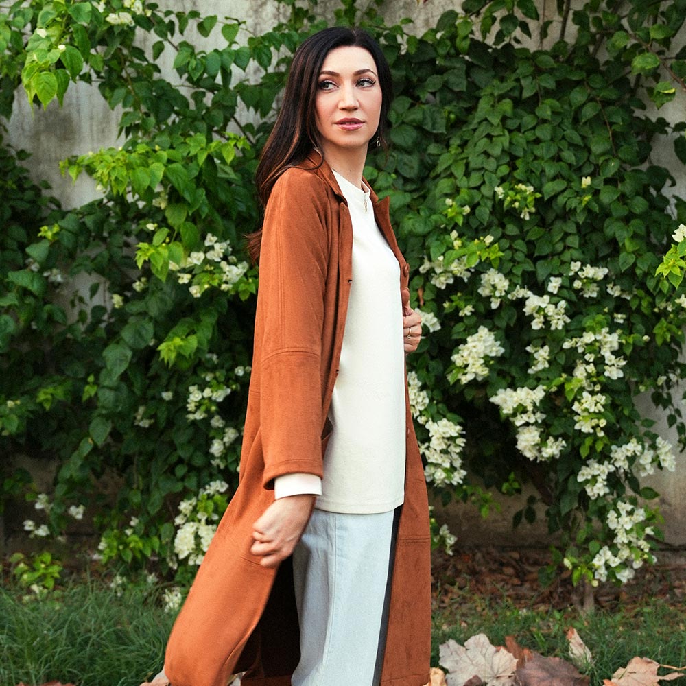 Women's Veloura Long Coat (ORGSUD-1|1815)