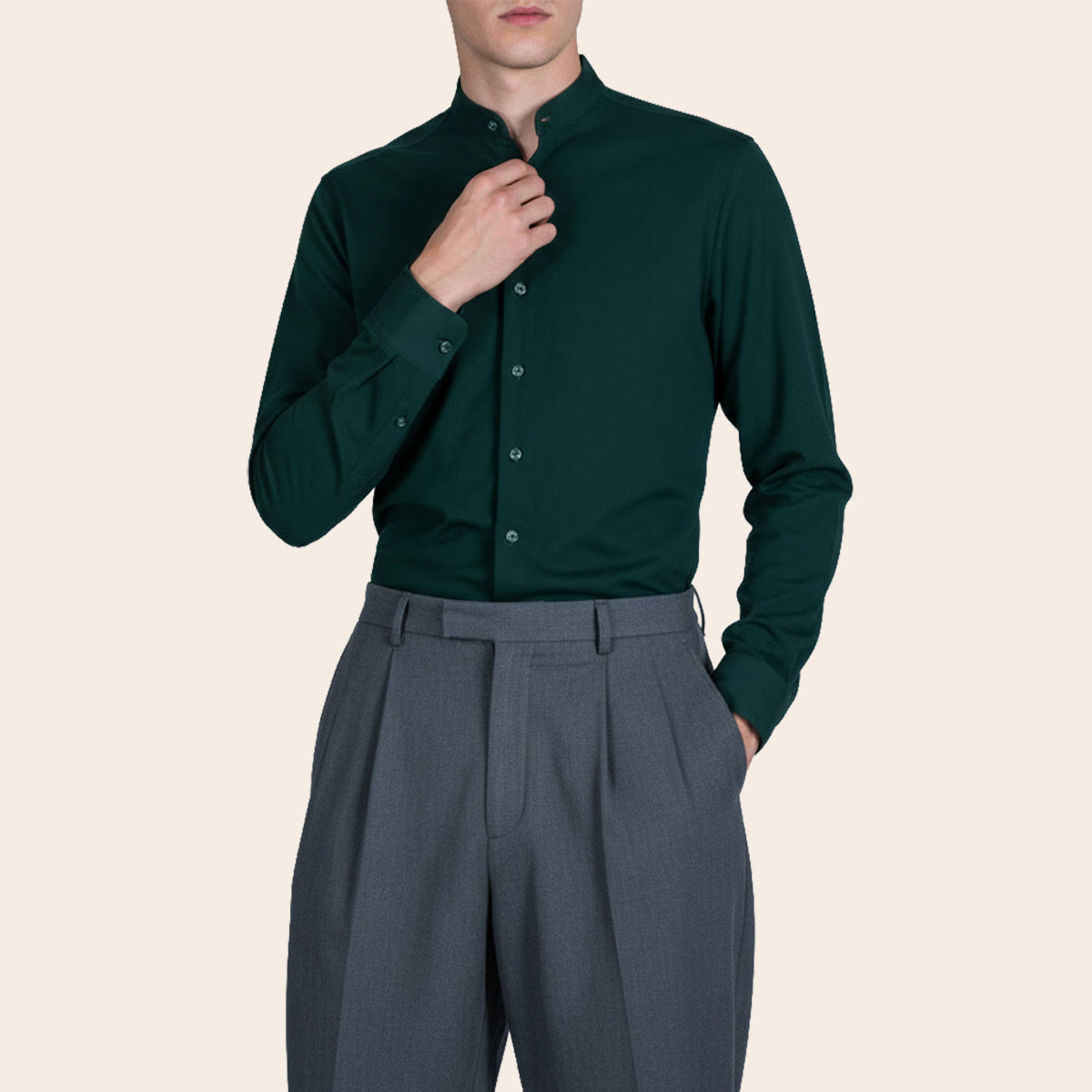 Men's Cotton Polyester Elastane Shirt (PKPCG-9|BND/SB1)
