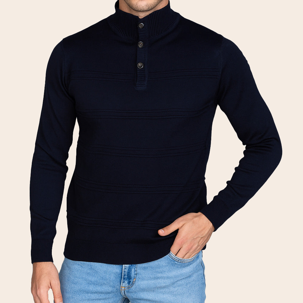 Men's Sweater (YARN-PKPVH32/2-50/50|CLR/FSL)