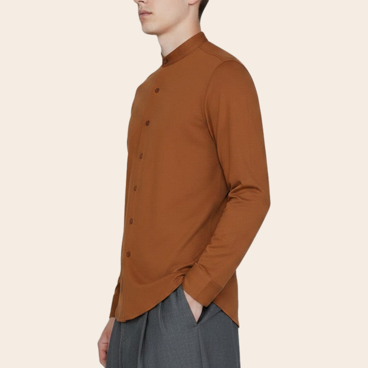 Men's Cotton Polyester Elastane Shirt (PKPCG-7|BND/SB1)
