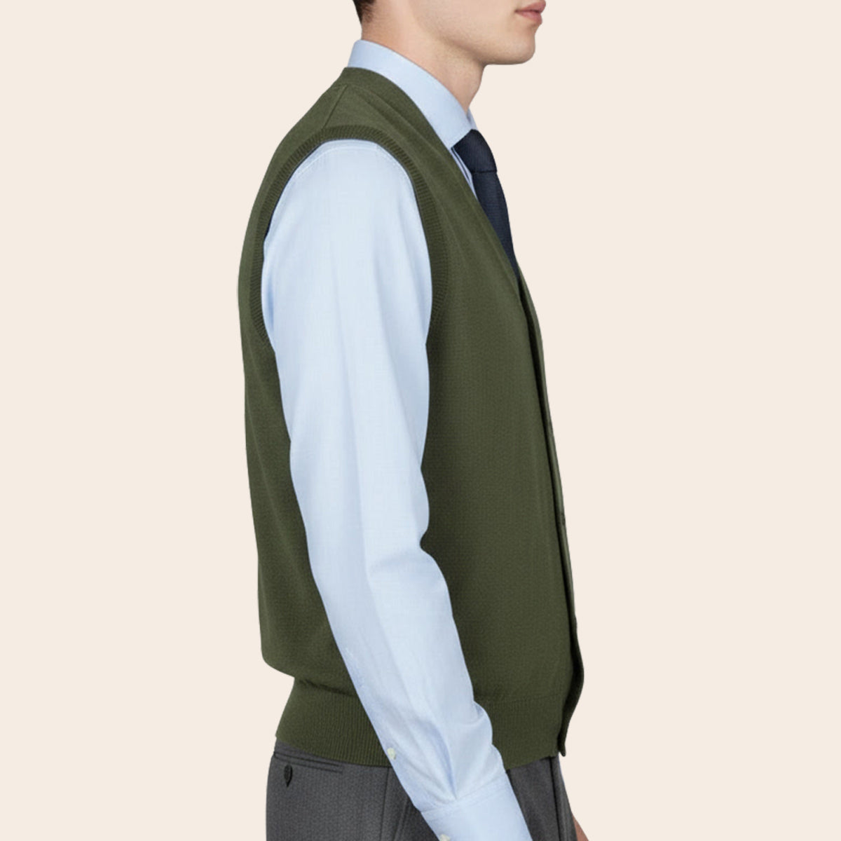 Men's Club Merino Cardigan (WPT-819|VNK/SLL)