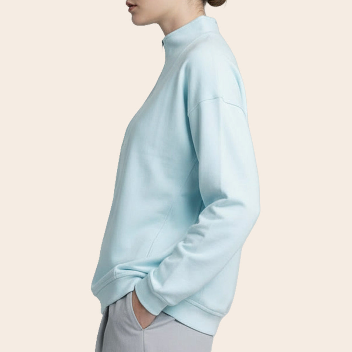 Women's Lyocell Lyocot Longline Sweatshirt (JRCSS-10|U3467)