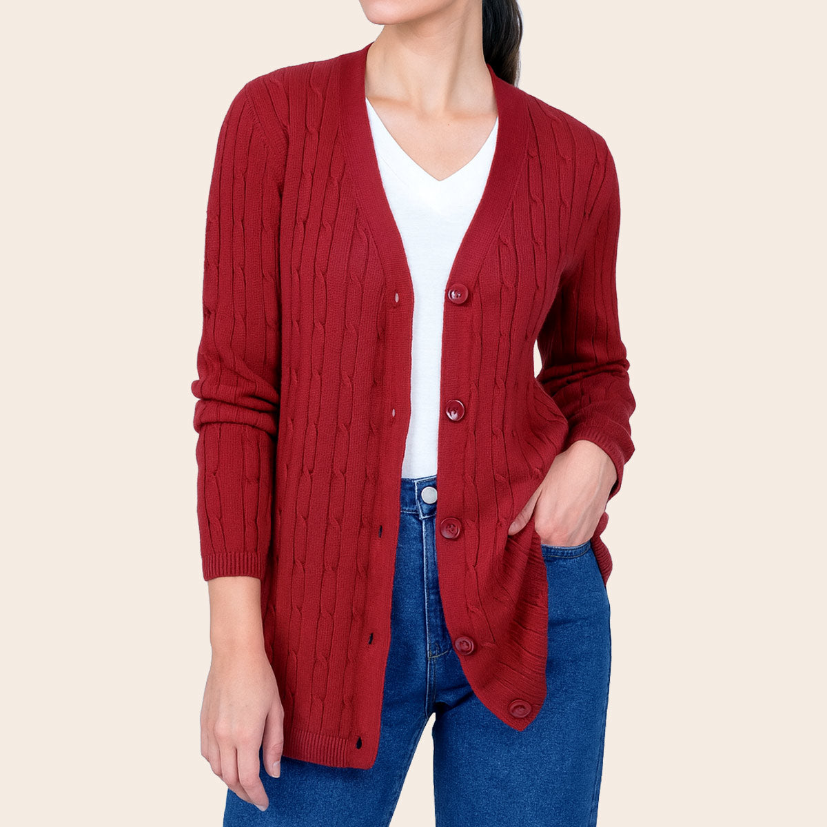 Women's Cardigan (YARN-DX-075|1851/L)
