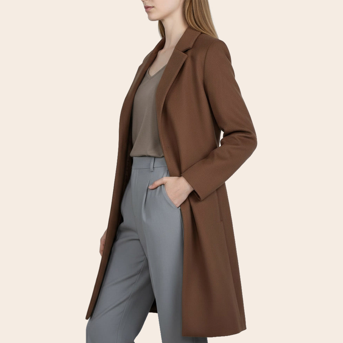 Women's Microfiber Over Coat (ORGKNT-3|1122)