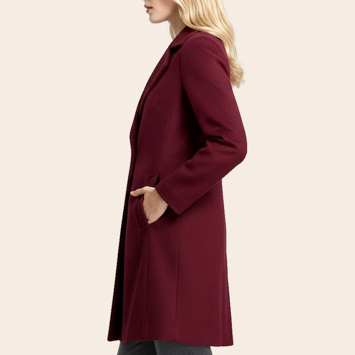 Women's Microfiber Half Coat (KNT-107|1114)