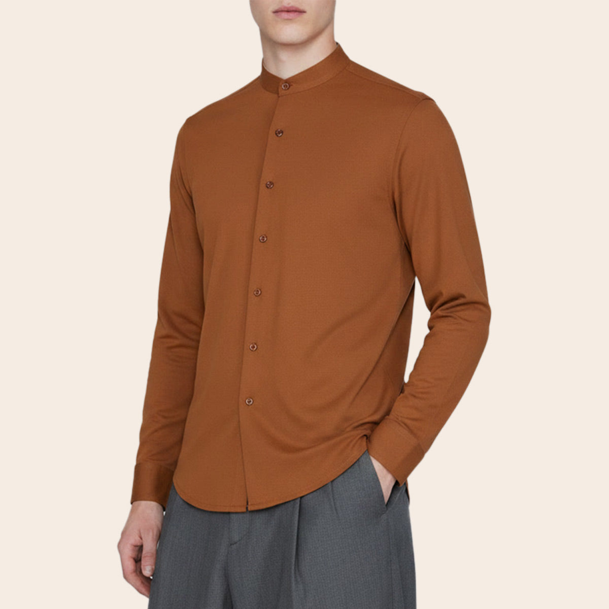 Men's Cotton Polyester Elastane Shirt (PKPCG-7|BND/SB1)