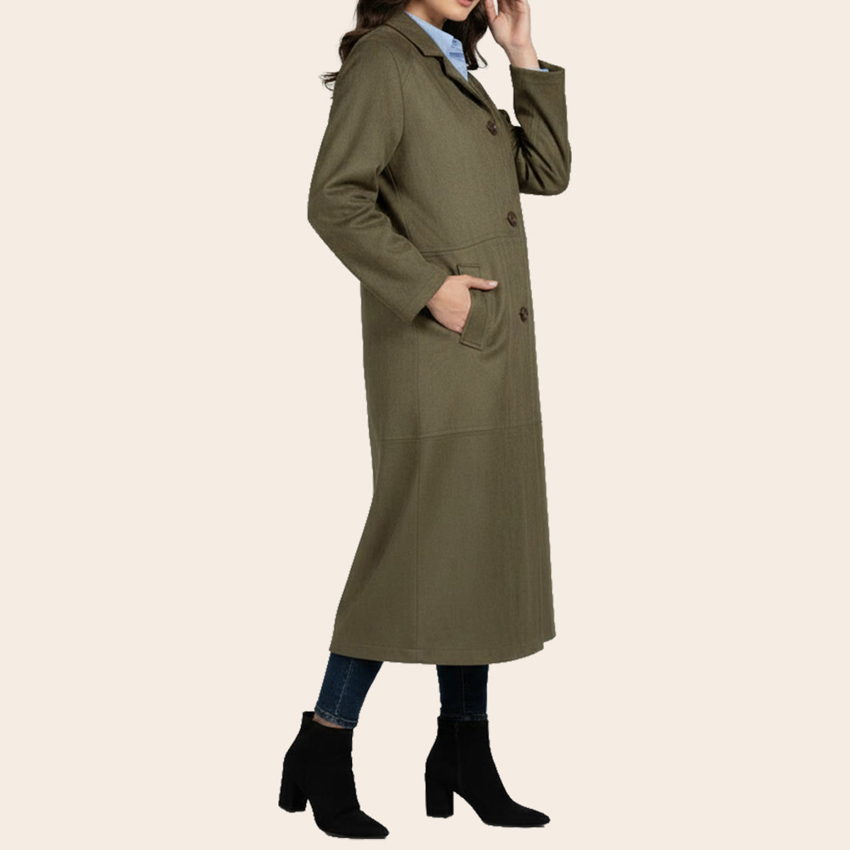 Women's Suede Over Coat (ORGSUD-7|1815)