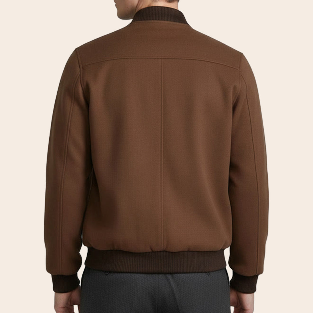 Men's Microfiber Bomber Jacket (ORGKNT-3|BR3)