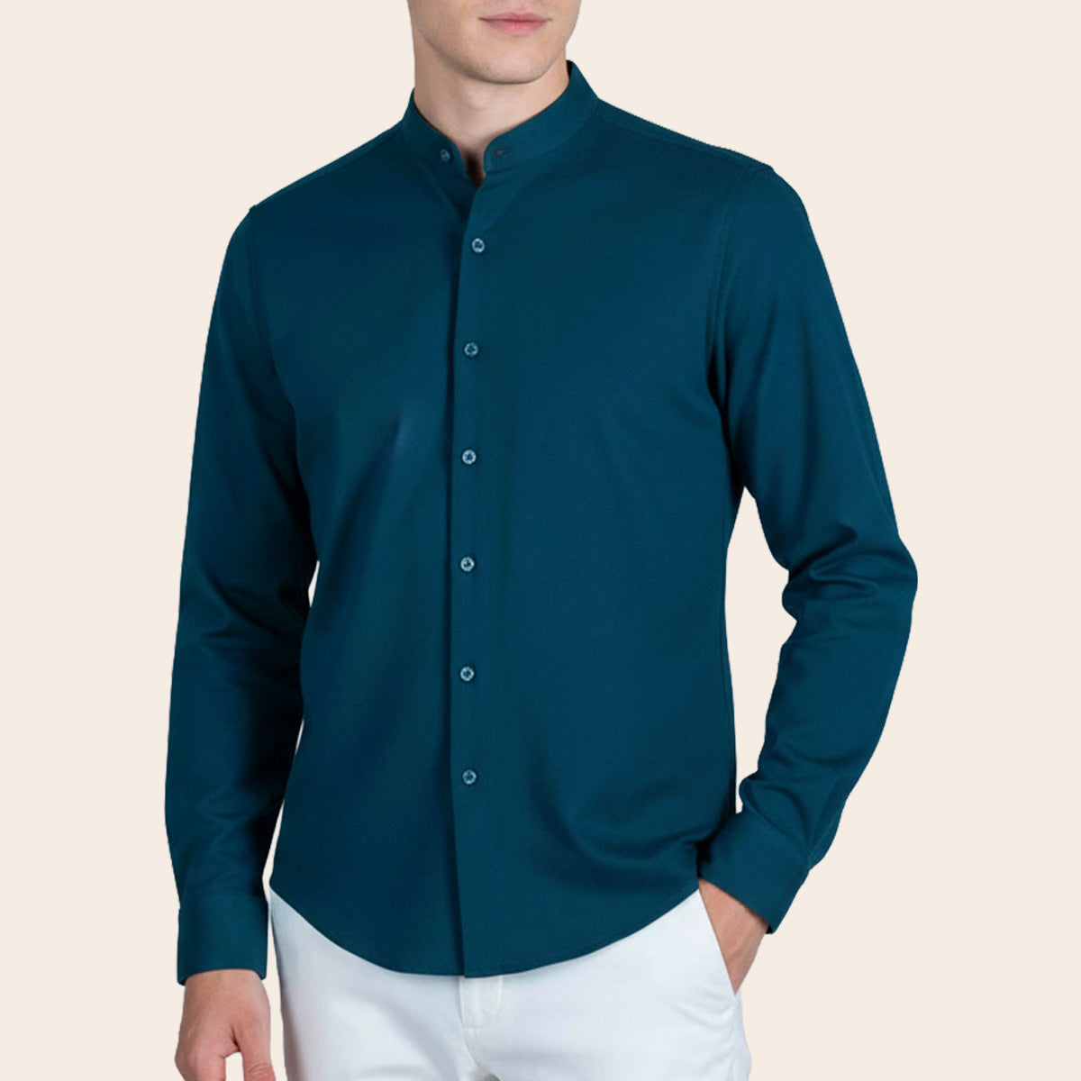 Men's Cotton Polyester Elastane Shirt (PKPCG-10|BND/SB1)