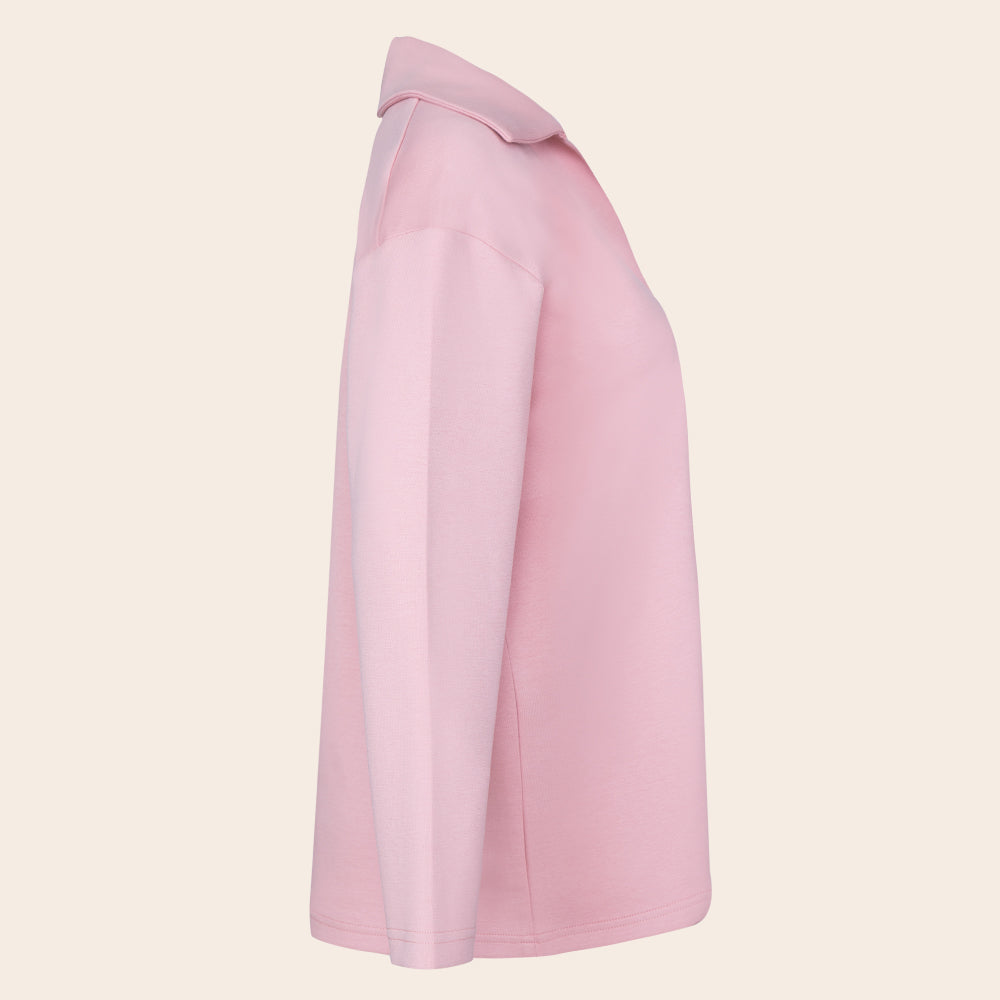 Women's Double Knit Collar Sweatshirt (CIL-2|U3551)