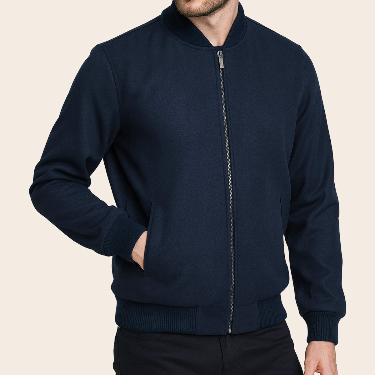 Men's Bomber Jacket (KNT-104|BR3)