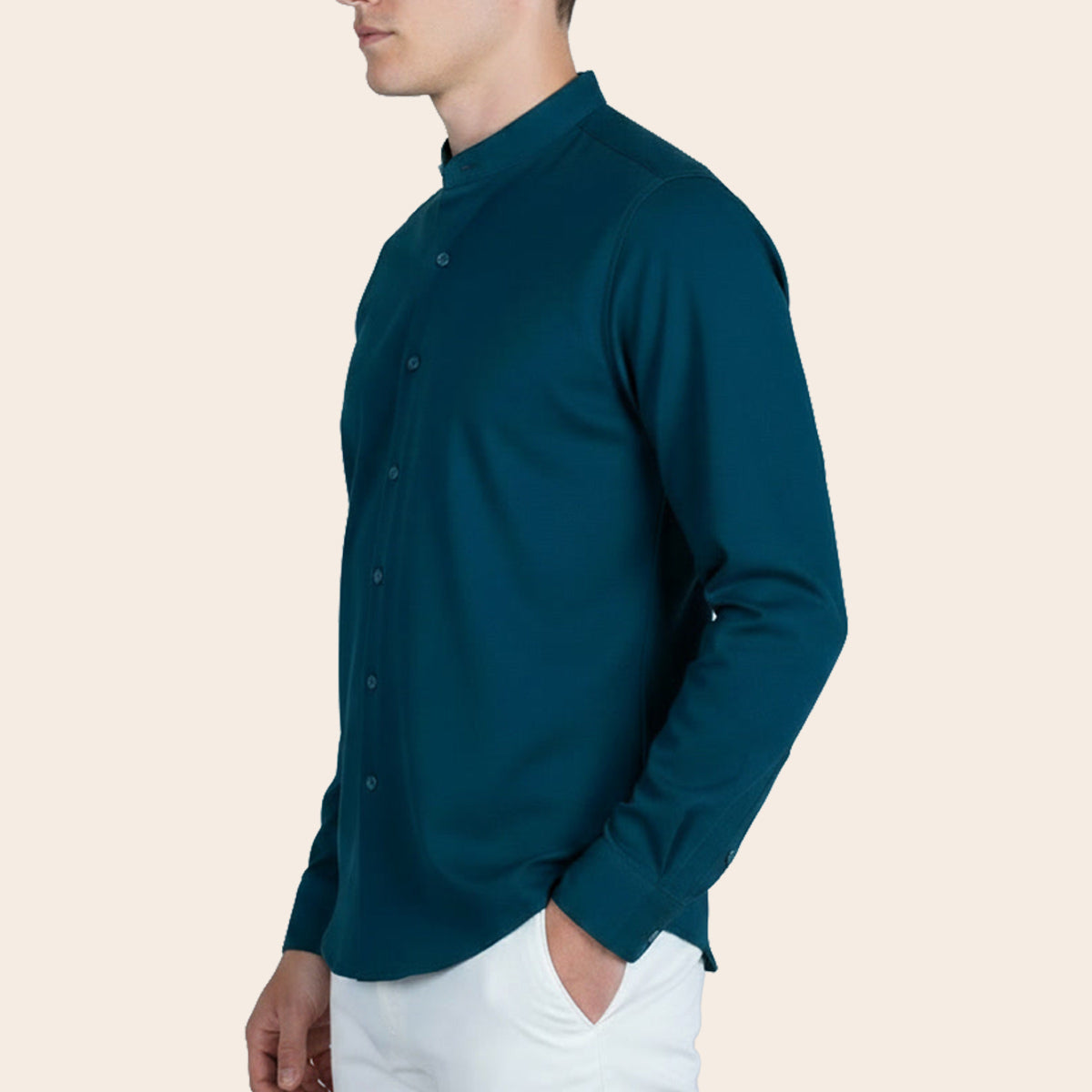 Men's Cotton Polyester Elastane Shirt (PKPCG-10|BND/SB1)