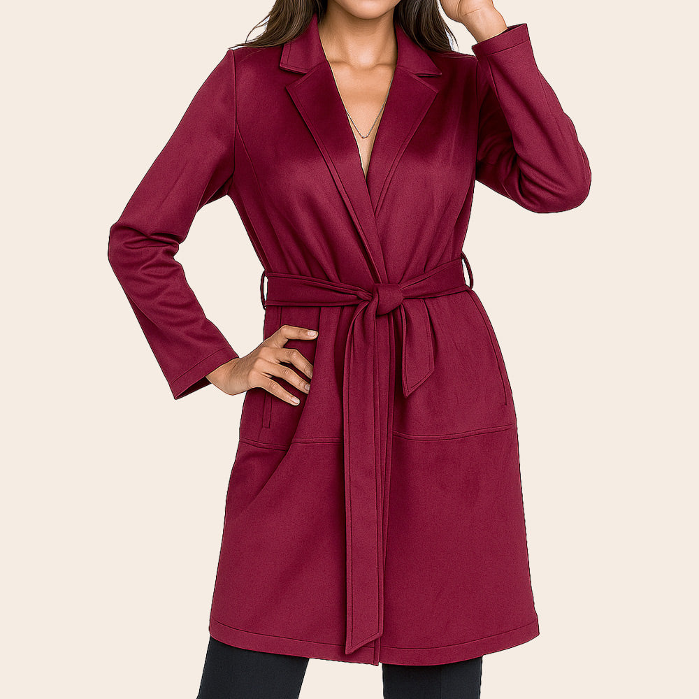 Women's Veloura Belted Half Coat (ORGSUD-5|1816)