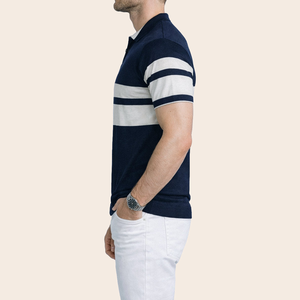 Men's Polo Shirt (PCSL-2/ECRU-26/2|SLK/PLO)