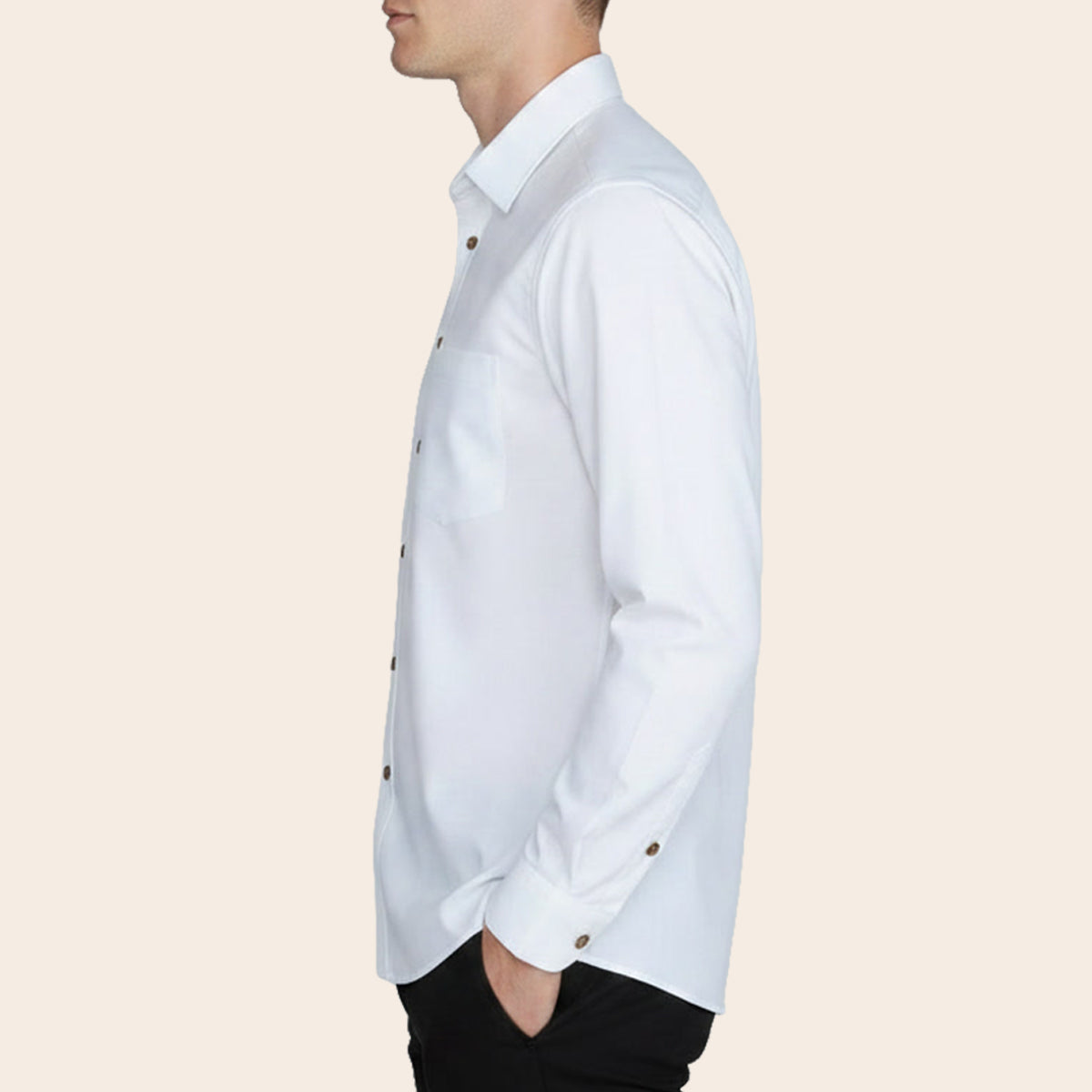 Men's Linen Blend Bushirt (VLIN-9|CLR/FSL)