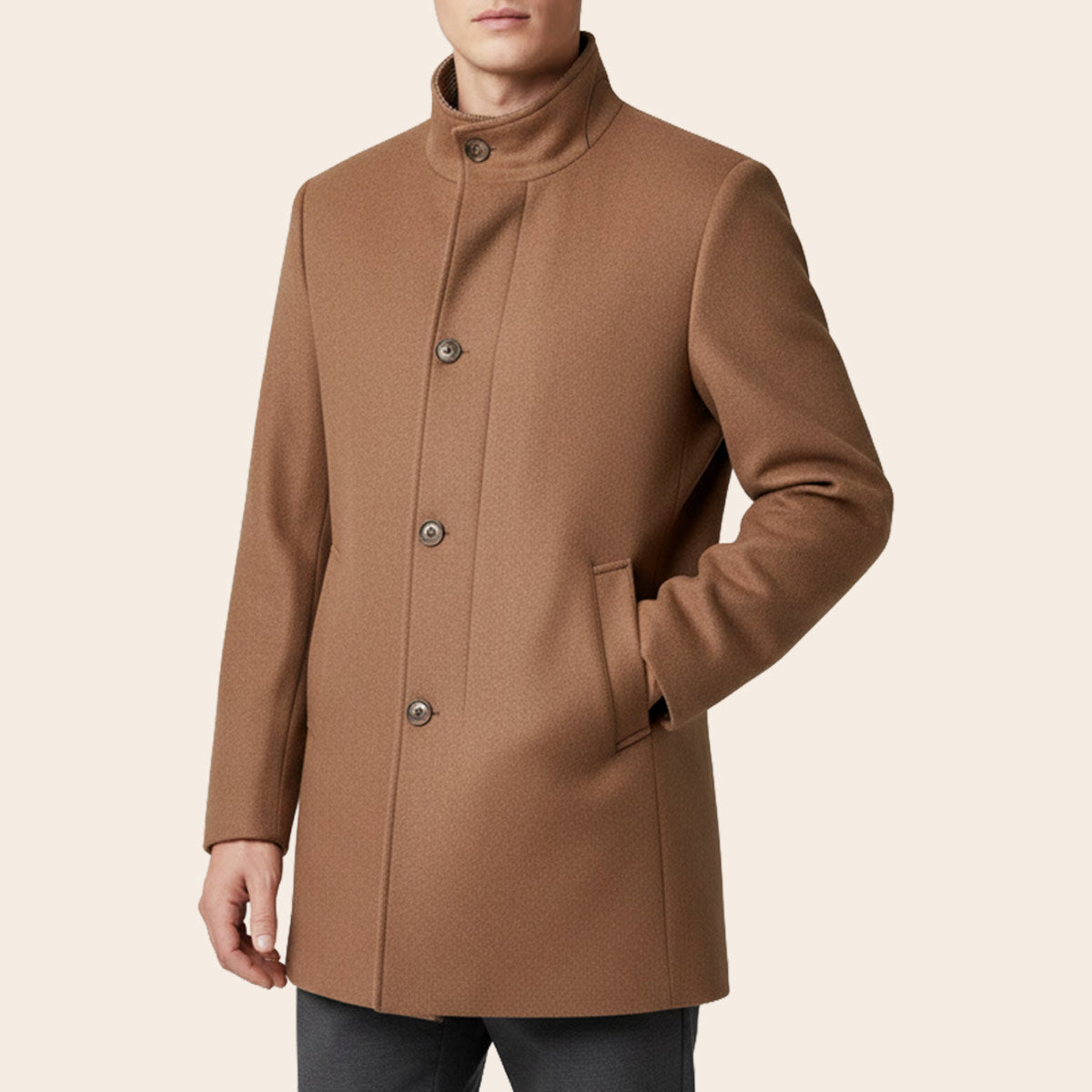 Men's Wool Blend Zipper Jacket (LBL-33|ZJ1)