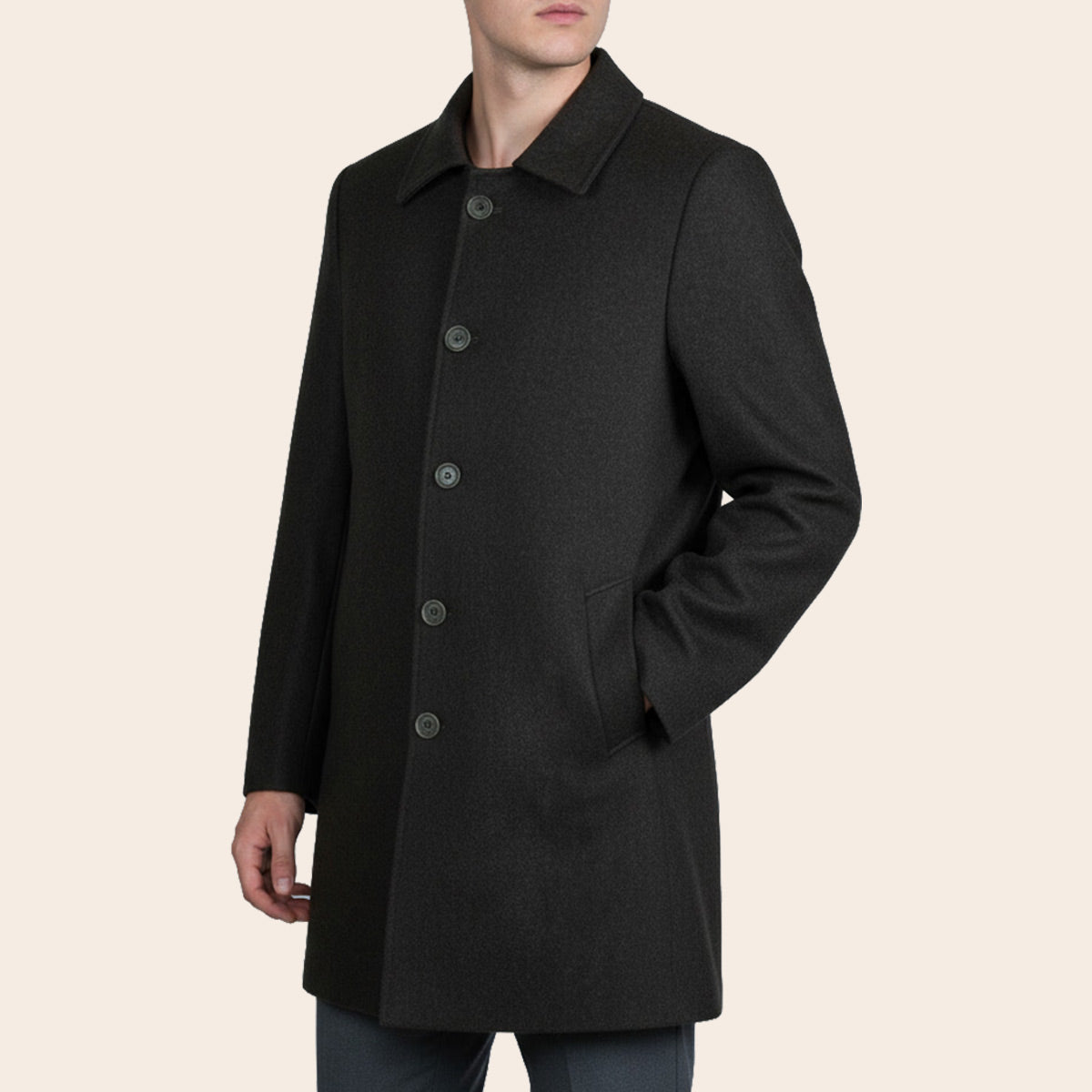 Men's Wool Blend Half Coat (LBL-32|CLR)