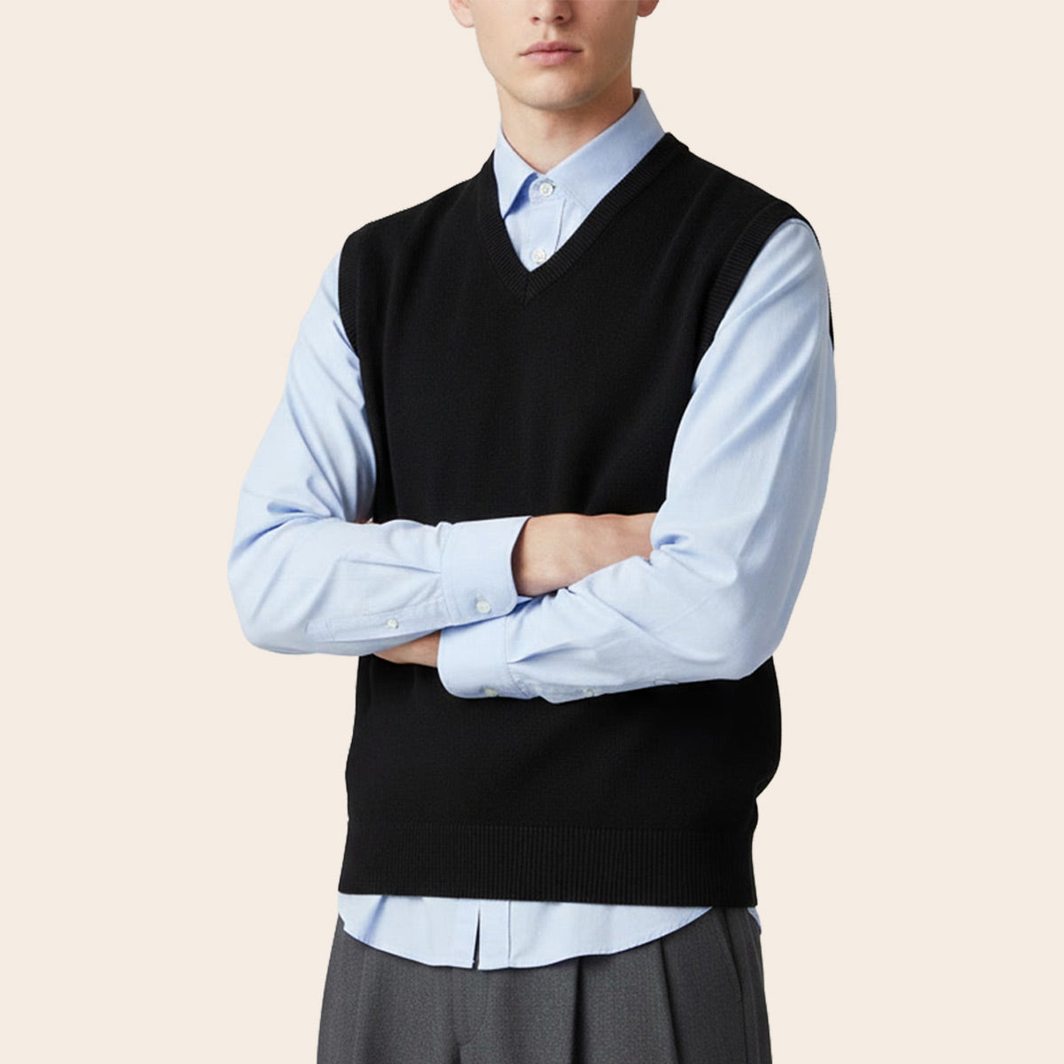 Men's Lambswool Country Sweater (QW-008|VNK/SLL)